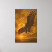Majestic Eagle in Golden Light – Fine Art Wildlife Canvas Afdruk (Voorkant)