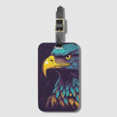 Majestic Eagle in levendige kleuren Bagagelabel (Voorkant (verticaal))