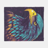 Majestic Eagle in levendige kleuren Fleece Deken (Voorkant (Horizontaal))