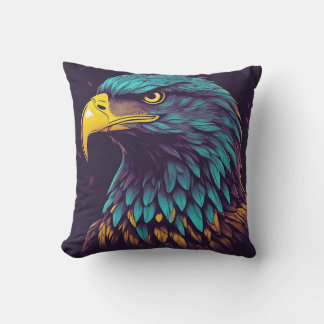 Majestic Eagle in levendige kleuren Kussen