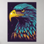 Majestic Eagle in levendige kleuren Poster (Voorkant)