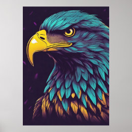 Majestic Eagle in levendige kleuren Poster
