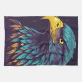 Majestic Eagle in levendige kleuren Theedoek (Horizontaal)