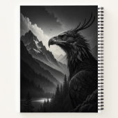 Majestic Eagle in Monochrome Mountain Landscape Notitieboek (Achterkant)