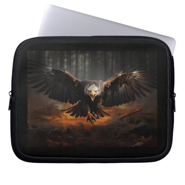 🦅 "Majestic Eagle laptoptas – Power, Style & Pro Laptop Sleeve (Voorkant)