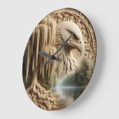 Majestic Eagle met uitzicht op Serene Lake Grote Klok (Hoek)