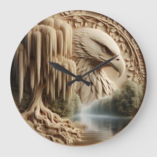 Majestic Eagle met uitzicht op Serene Lake Grote Klok (Voorkant)