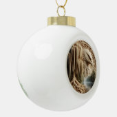 Majestic Eagle met uitzicht op Serene Lake Keramische Bal Ornament (Links)