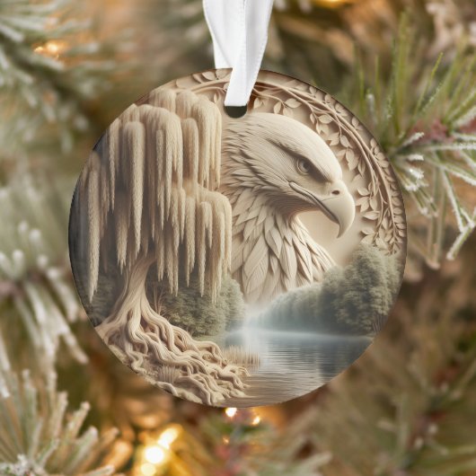 Majestic Eagle met uitzicht op Serene Lake Ornament (Boom)