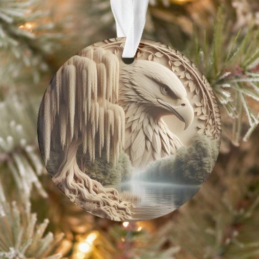 Majestic Eagle met uitzicht op Serene Lake Ornament (Boom)