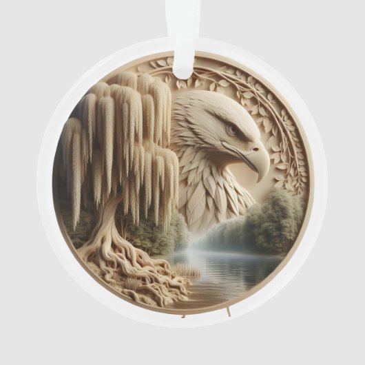 Majestic Eagle met uitzicht op Serene Lake Ornament (achterkant)