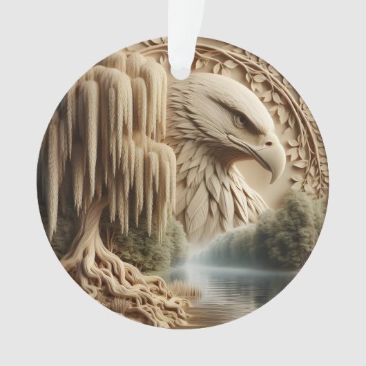 Majestic Eagle met uitzicht op Serene Lake Ornament (voorkant)