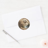 Majestic Eagle met uitzicht op Serene Lake Ronde Sticker (Envelop)