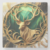 Majestic Eagle met uitzicht op Serene Lake Stenen Onderzetter (Voorkant)