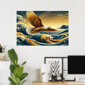 Majestic Eagle of Freedom Poster (Thuiskantoor)