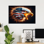 Majestic Eagle of Freedom Poster (Thuiskantoor)