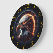 Majestic Eagle omarmd door Fiery Flames Grote Klok (Hoek)