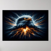 Majestic Eagle omhelzende bliksem Poster (Voorkant)