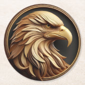 Majestic Eagle omsingeld Ronde Kartonnen Onderzetter (Voorkant)