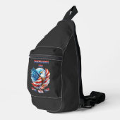 Majestic Eagle Patriotic Pride Onafhankelijkheidsd Sling Bag (Rechterhoek)