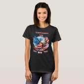 Majestic Eagle Patriotic Pride Onafhankelijkheidsd T-shirt (Voorkant volledig)