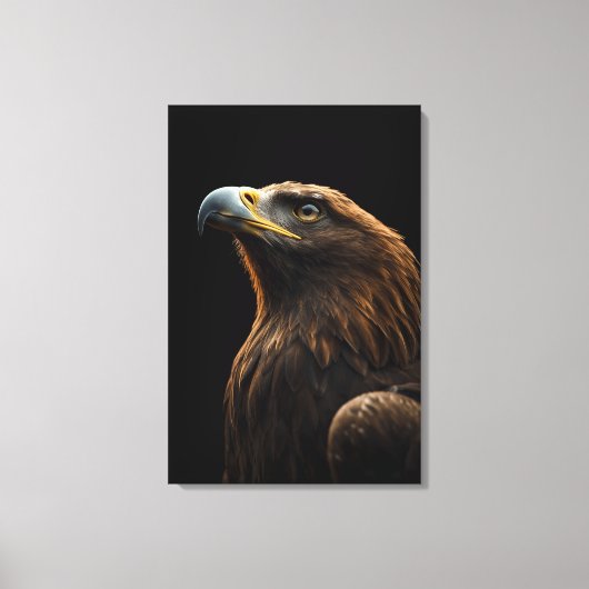 Majestic Eagle Portrait, Strength Royal Confidence Canvas Afdruk (Voorkant)