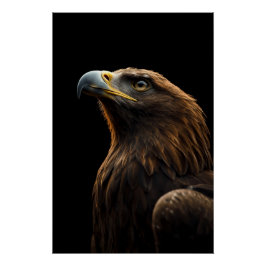 Majestic Eagle Portrait, Strength Royal Confidence Perfect Poster