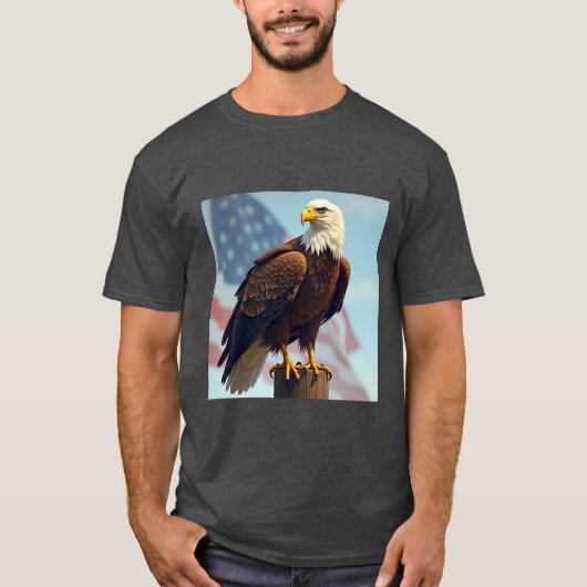 Majestic Eagle Print T-shirt (Voorkant)