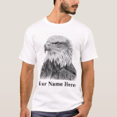 Majestic Eagle Sketch - Handgetekende dieren in he T-shirt (Voorkant)