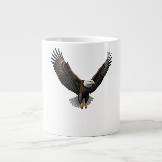 Majestic Eagle Soar T-shirt ontwerp Grote Koffiekop (Voorkant)