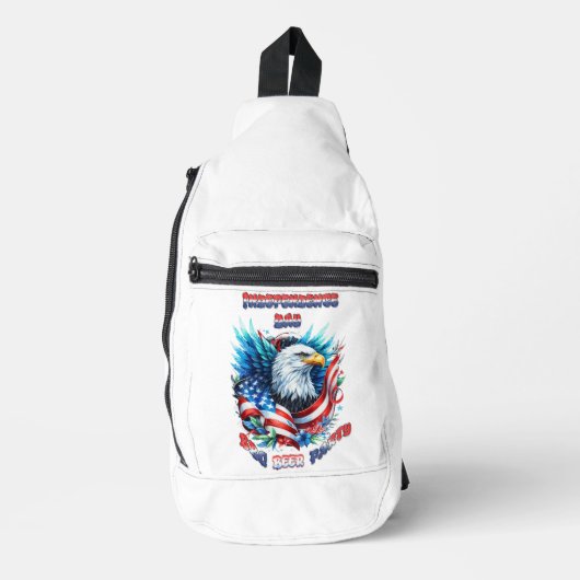 Majestic Eagle stijgende onafhankelijkheidsdag Sling Bag (Voorkant)