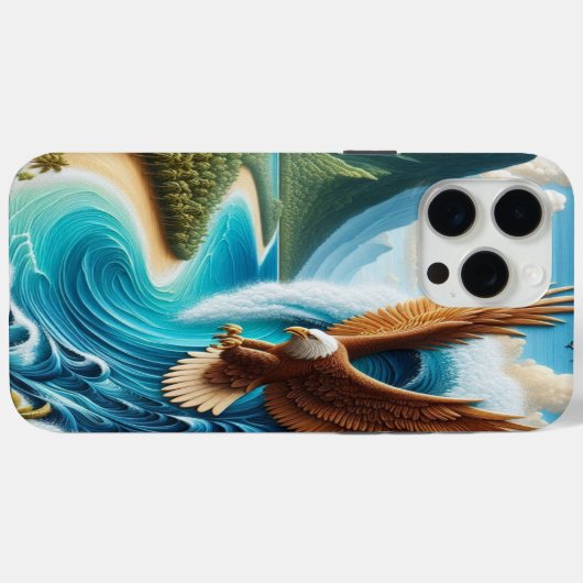 Majestic Eagle stijgt boven de oceaan Case-Mate iPhone Case (Achterkant (horizontaal))
