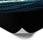 Majestic Eagle stijgt boven vis op golf Poster (Hoek)