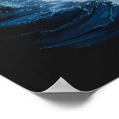 Majestic Eagle stijgt boven vissen hieronder Poster (Hoek)