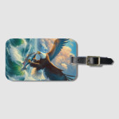 Majestic Eagle Swooping Down to Catch Fish Bagagelabel (Voorkant (horizontaal))