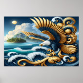 Majestic Eagle symboliseert kracht, patriottisme Poster (Voorkant)