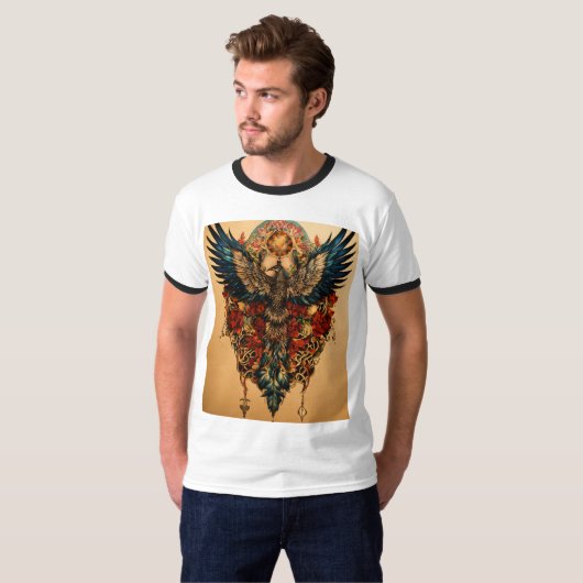 Majestic Eagle Tattoo Design T-shirts (Voorkant volledig)