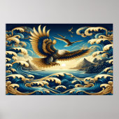 Majestic Eagle trots tonen vrijheid Poster (Voorkant)