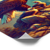 Majestic Eagle vangen van een meer forel 10 "x8" Poster (Hoek)