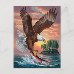 Majestic Eagle vangt prooi Briefkaart