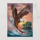 Majestic Eagle vangt prooi Briefkaart (Voorkant)