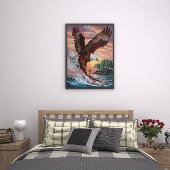 Majestic Eagle vangt prooi Poster