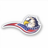 Majestic Eagle: Vlag van de VS Logo Design Sticker (Voorkant)
