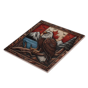 Majestic Eagle voor het Canadese landschap Tegeltje