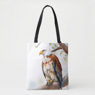Majestic Eagle zittend op een boomtak Tote Bag