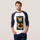 Majestic Eagle zwart en goud T-shirt (Voorkant volledig)