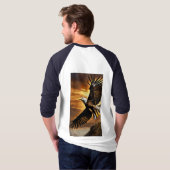 Majestic Eagle zwart en goud T-shirt (Achterkant volledig)