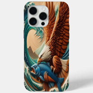 Majestic Eagle zweeft over vis iPhone 15 Pro Max Hoesje