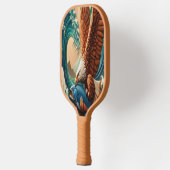 Majestic Eagle zweeft over vis Pickleball Paddle (Links)