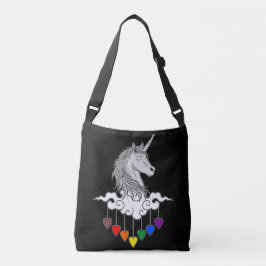 Majestic Eenhoorn Illustratie Kunst Crossbody Tas